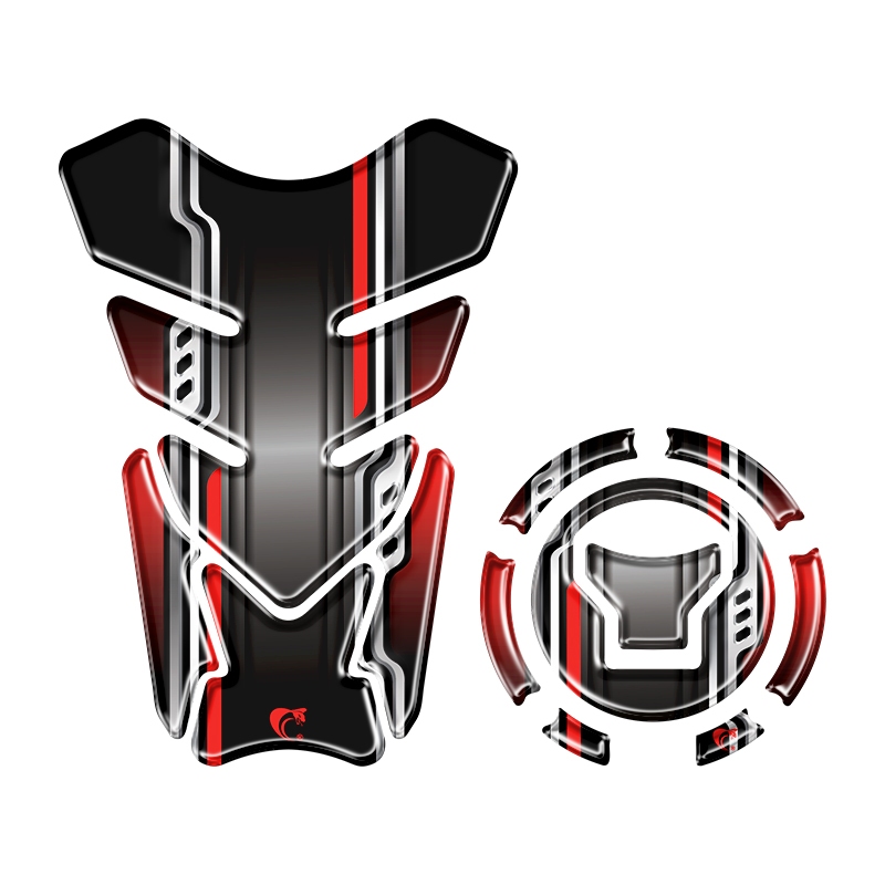 Kit Adesivo Resinado Tanque Bocal Moto Twister Titan Fan Start 150 160 CBR 500R 2018+ Protetor VERMELHO