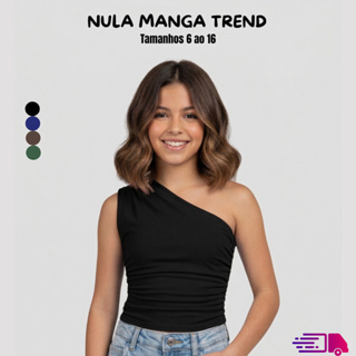 Cropped Um Ombro Só Juvenil Franzido Mula Manca Blusa Moda Verão Menina Adolescente em Oferta na Shopee