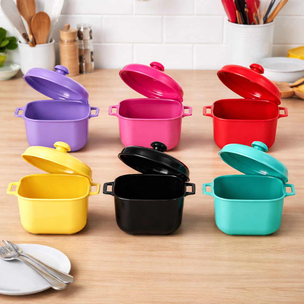 Kit 5 Panela de Microondas Tapoer Vasilhas - Caçarolas 1.5Litros - Plasconex em Oferta na Shopee