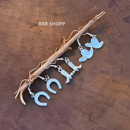 Par de Brincos Country Western Cowgirl Em Aço Cirúrgico com Garantia Moda Rodeio