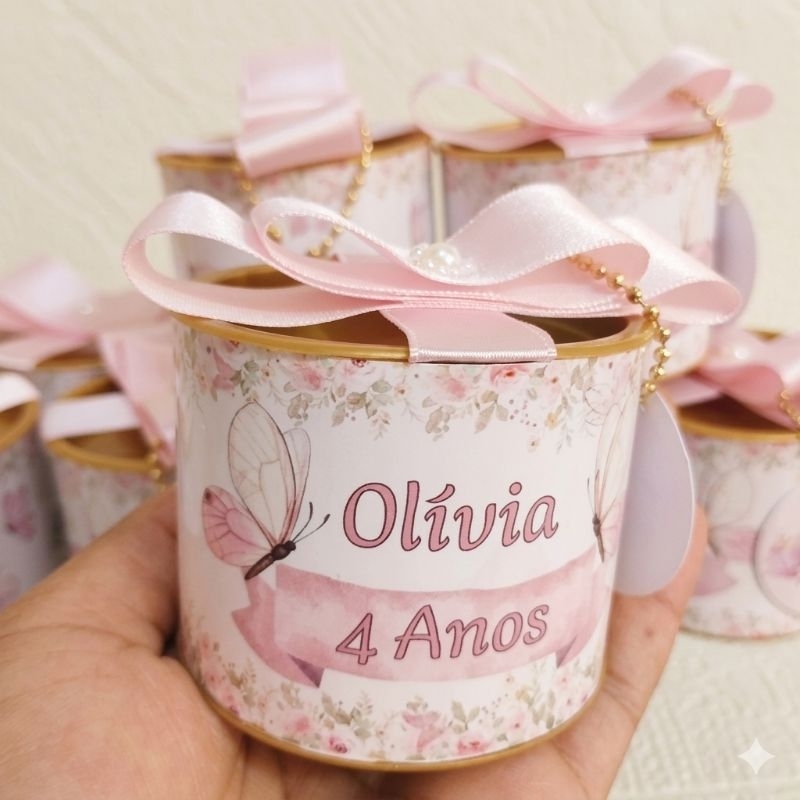 Kit Tubolatas 5x6 Personalizadas + Correntinha e Tags- lembrancinhas de aniversário infantil- Tubolatas Personalizadas.