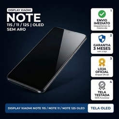 TELA DISPLAY FRONTAL NOTE 11S/NOTE 11/NOTE 12S COM ARO/SEM ARO INCEL