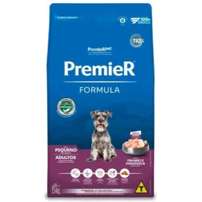 Ração PremieR Pet Super Premium Formula para Cão Adulto de Raça Pequena Sabor Frango de 15kg