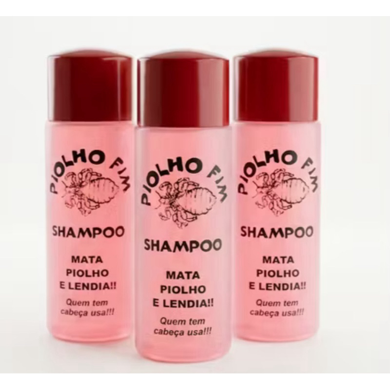 Shampoo Piolho Fim - 3 Unidades Produto Top Contra Piolho e Lêndia