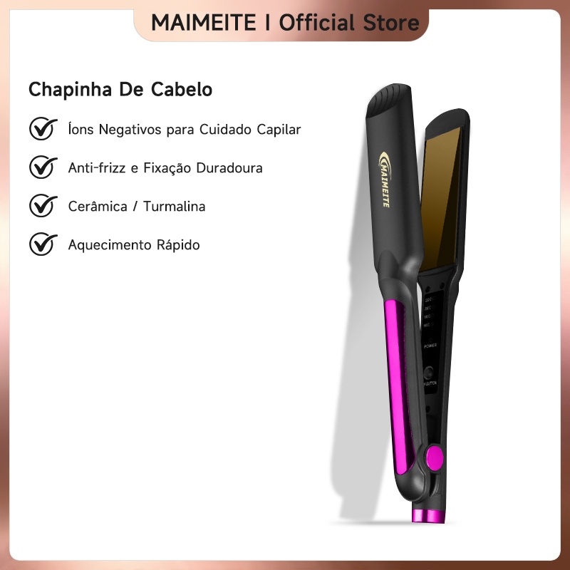 MAIMEITE Chapinha De Cabelo Cerâmica Super Profissional Eleganza Bivolt 110V-220V