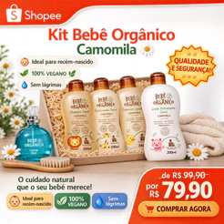Kit Completo Bebê Camomila – Cuidado Diário com Segurança e Suavidade