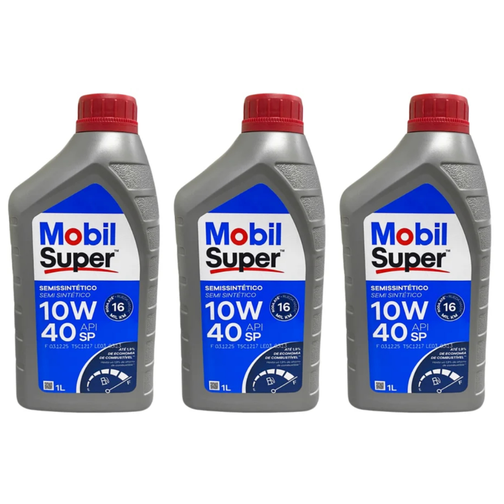 Kit 3 Óleos Motor Mobil Super 10w40 Semissintético Api Sp