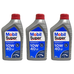 Kit 3 Óleos Motor Mobil Super 10w40 Semissintético Api Sp