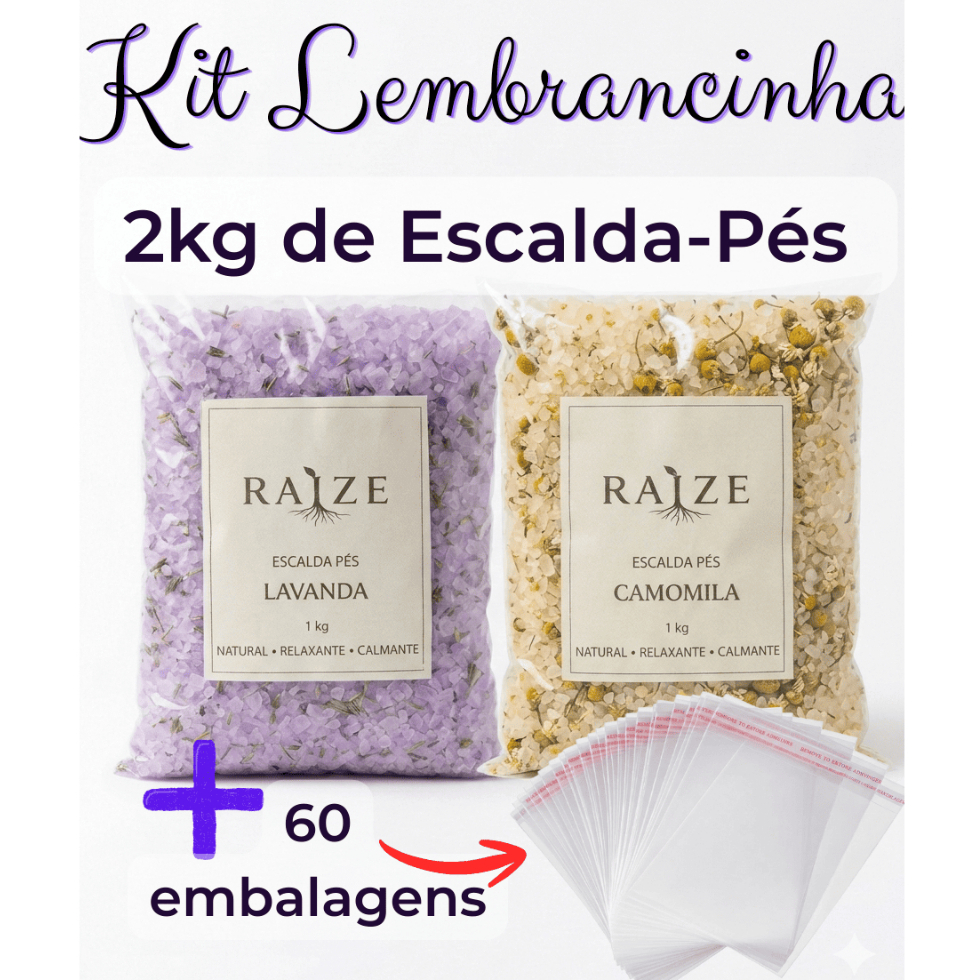 Escalda Pés 2kg Sais Banho Lavanda Camomila
