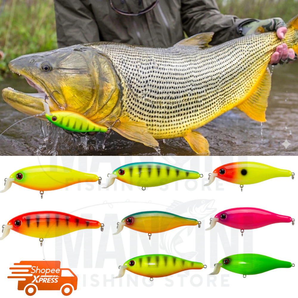 Isca Artificial de Pesca Mathias Max Shad 90 Dourado Traíra Tucunaré Robalo em Oferta na Shopee