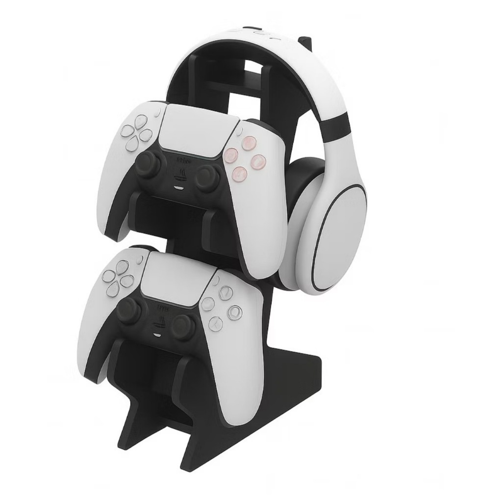 Suporte para controle xbox one x/s ps4 ps5 fone preto MDF