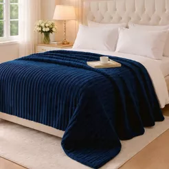 Manta Casal Grossa Canelada 2,00x1,80 Cobertor Quentinha Inverno Sofá Cama Casal Microfibra Soft Macia Conforto
