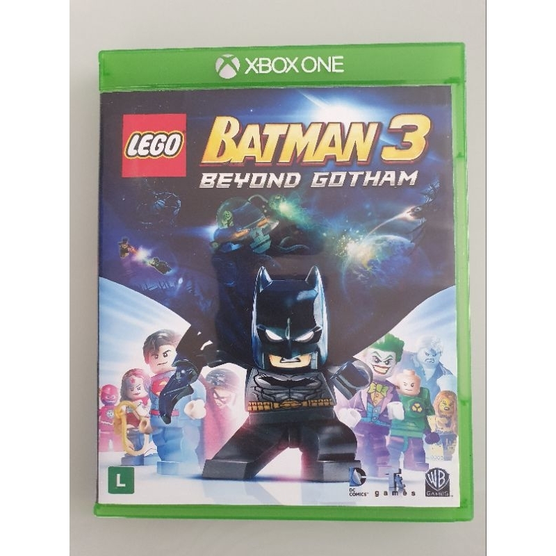jogo lego batman 3 beyond gotham para xbox one, em formato físico.