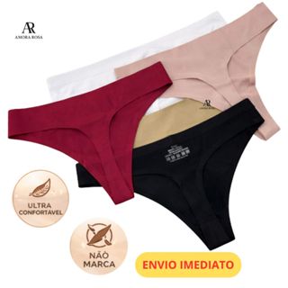 Kit Calcinha Fio Dental Sem Costura – Corte a Laser Conforto Premium em Oferta na Shopee