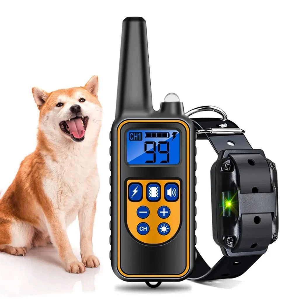 Coleira Colar Adestramento Cães Cachorro Prova D'Água Recarregável com controle Controle Remoto