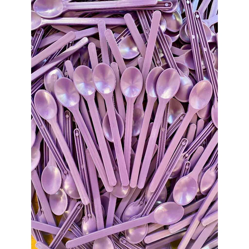 Colher para Açaí Roxa 15 cm | 1000 Unidades Descartável Reforçada