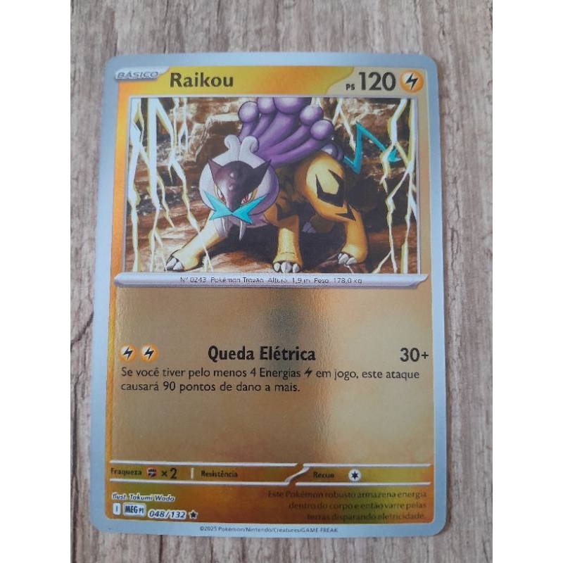 Carta Pokemon Raikou Original NM