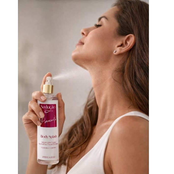 Body Splash Sedução Provocante 200ml – Fragrância Frutada e Floral