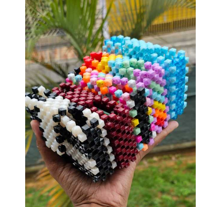 Case Porta Cartão com alça de mão / Carteira feito à mão/ Case de miçanga / Porta Cartão Artesanal - Envio rápido em 24h