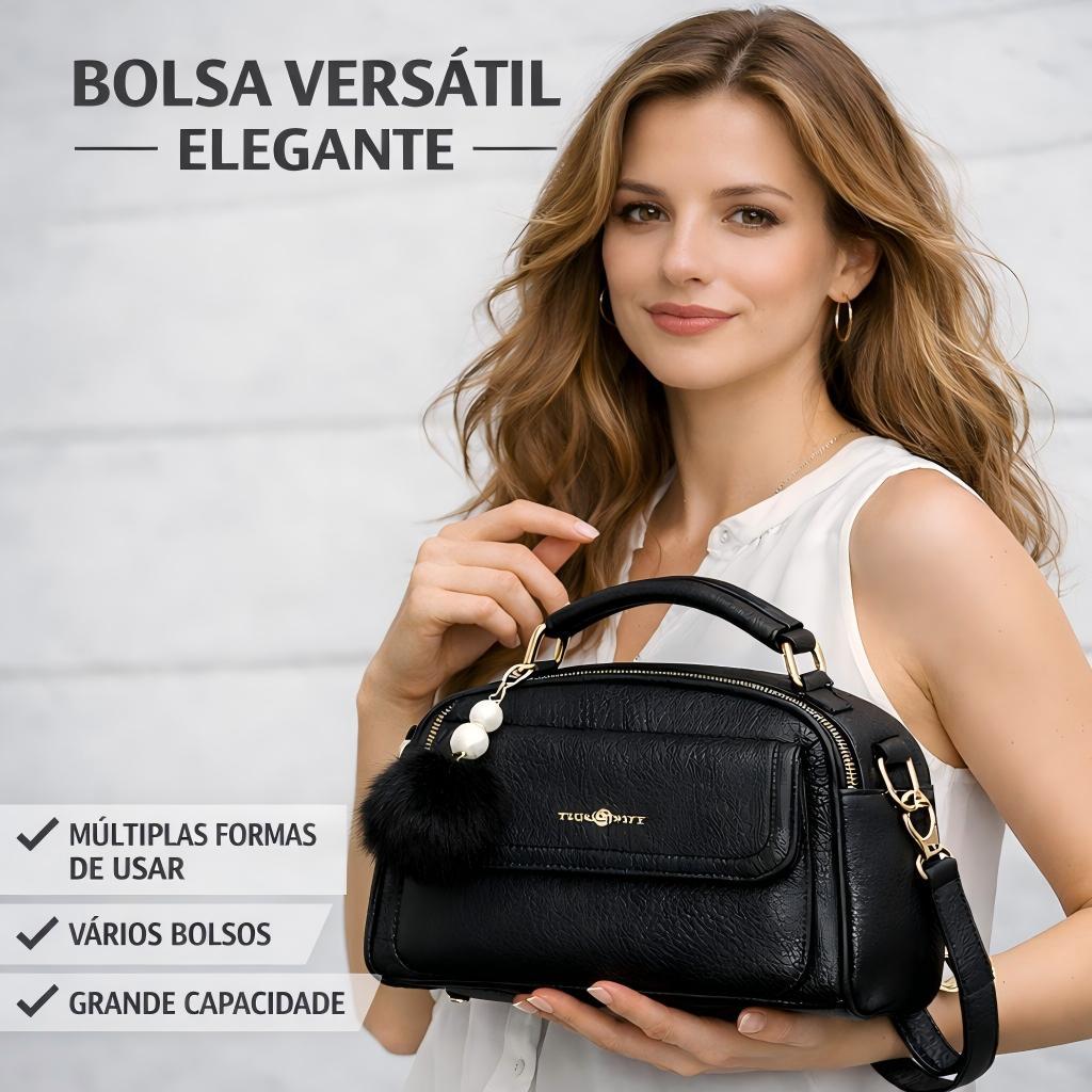 Bolsa Grande De Ombro Transversal Com Alça Lateral Feminina De Couro PU TM9090 LING em Oferta na Shopee