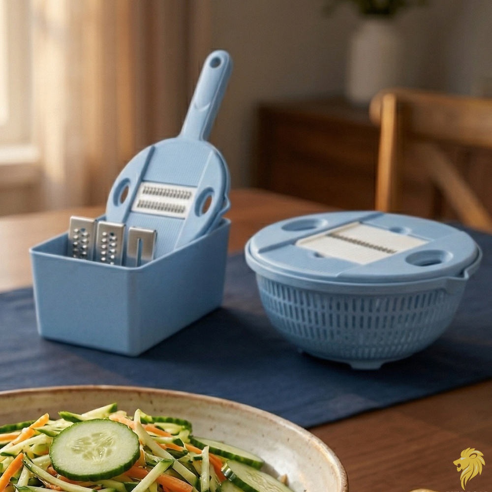 Kit Ralador Fatiador Triturador 12 Pecas Vegetais Multifuncional Utensilio Cozinha cor Sortido