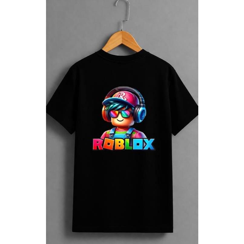 Camiseta Infantil Juvenil Adulto Roblox Camisa 100% Algodão Promoção Camisa Lisa Preta Vermelha Branca Estampada Roblox
