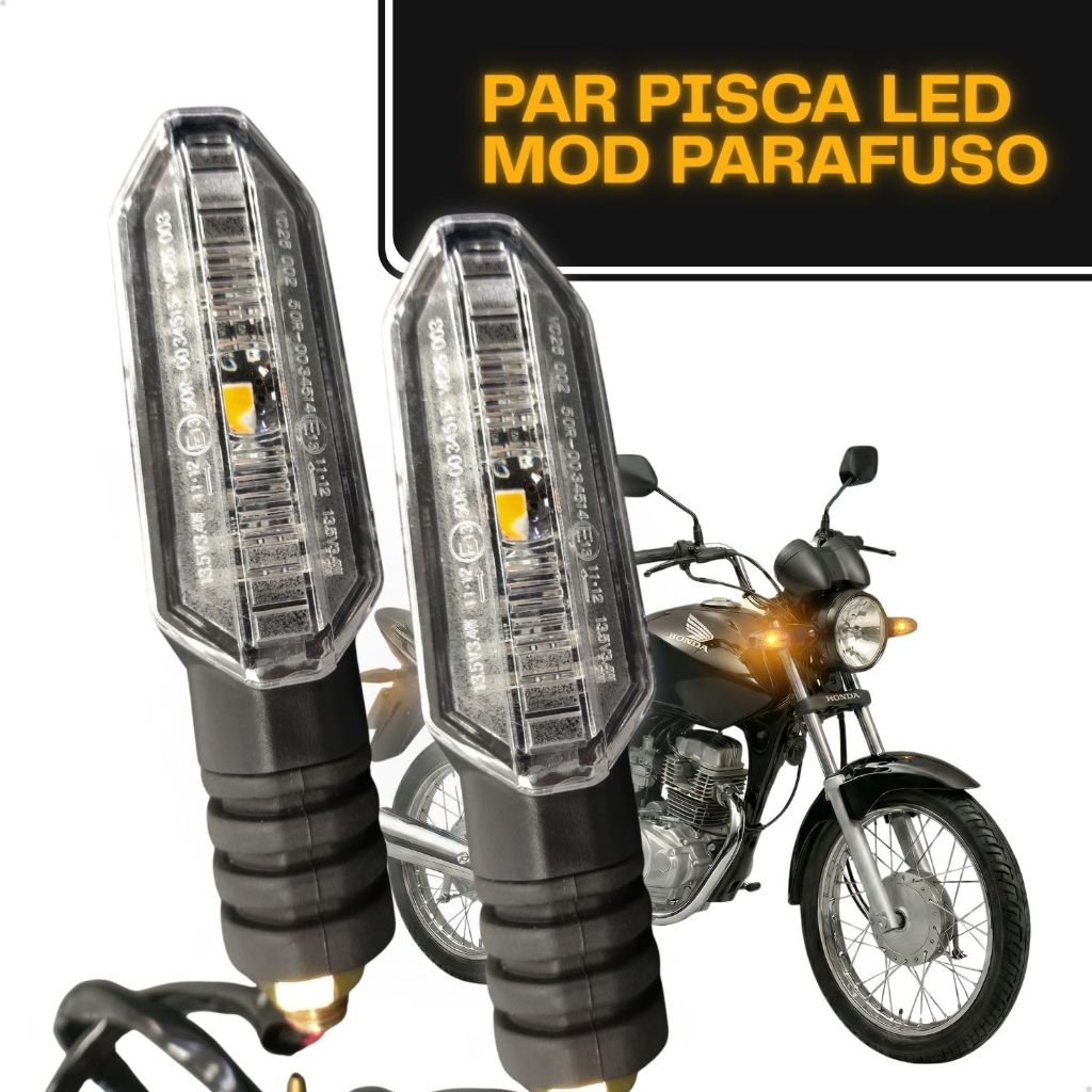 Par Pisca Seta Led Parafuso Titan Fan Cargo 125 150 Cbx 250 speed 150