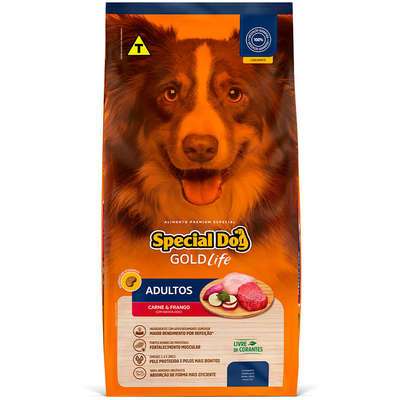 Ração Special Dog Gold Life Adulto Carne e Frango 10,1 kg