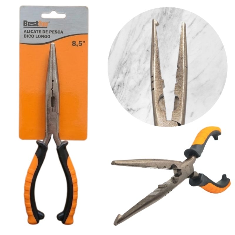 Alicate de pesca multifuncional bico longo profissional
