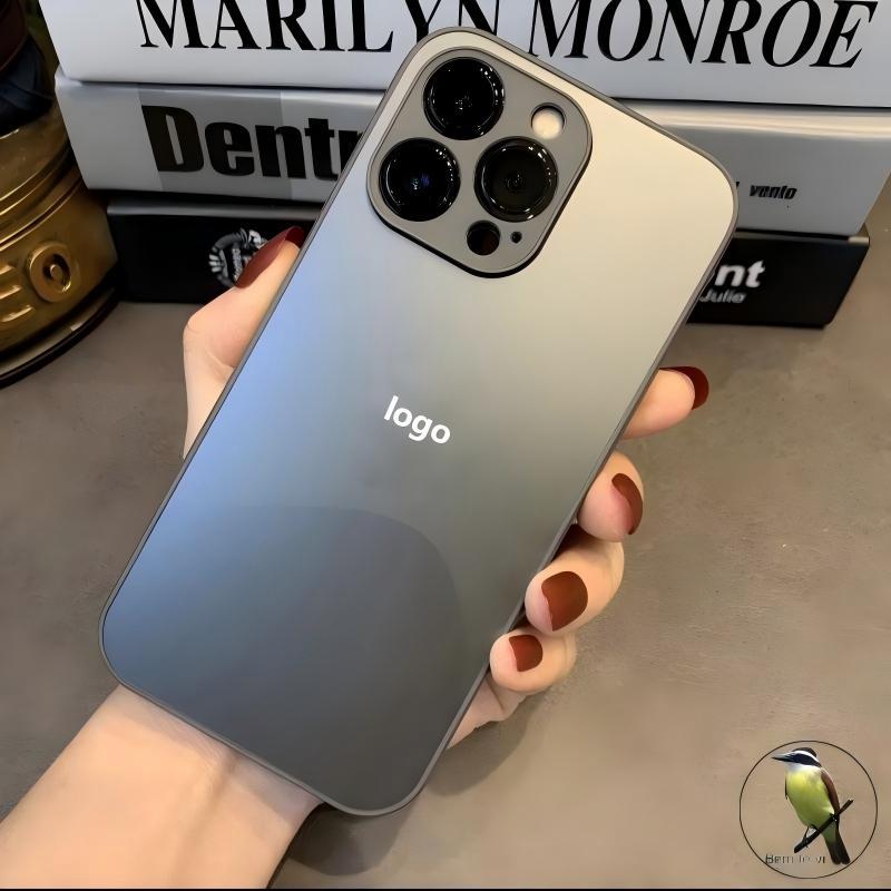 -Bemtevi-Capa Preto AG-Glass para iPhone De Vidro Fosco Capinha iPhone 11 13 12 15 16 PRO MAX 14 13 pro max 12 pro max em Oferta na Shopee