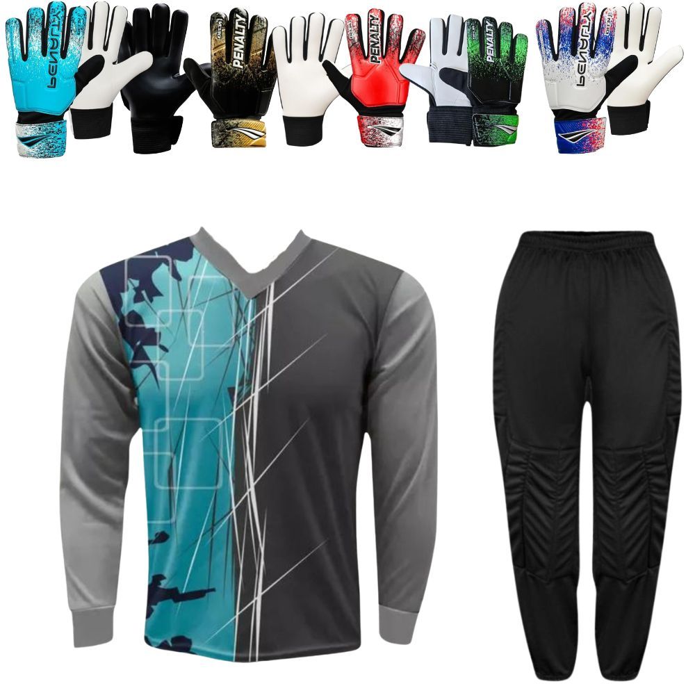 Kit Goleiro Camisa Genoa Kanga + Calça TRB + Luva Penalty Delta