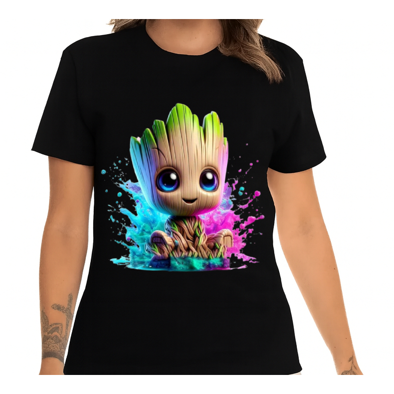 Camiseta Feminina Blusa Personalizada Groot Blusa Feminina Estilosa Roupa Feminina