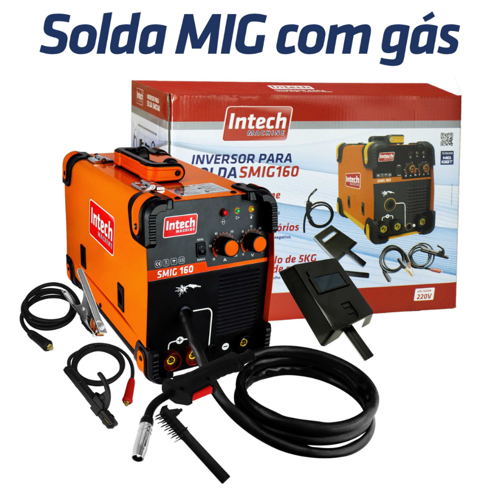 Inversor Máquina para solda MMA, MIG-MAG e TIG Lift SMIG160 Intec Machine