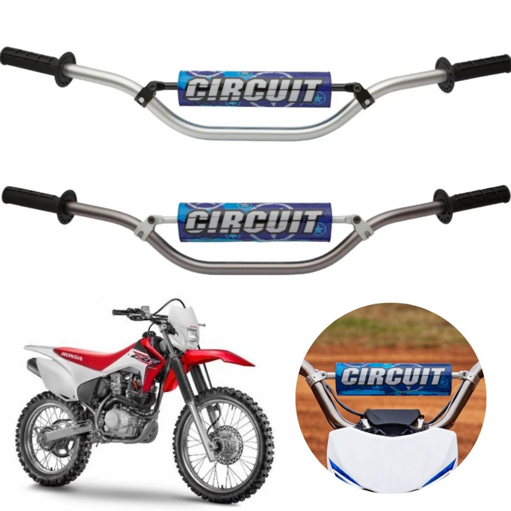 Guidão Alto Para Moto Off-Road Modelo Universal 80,5cm Em Titânio CRF TTR TZ KX KTM