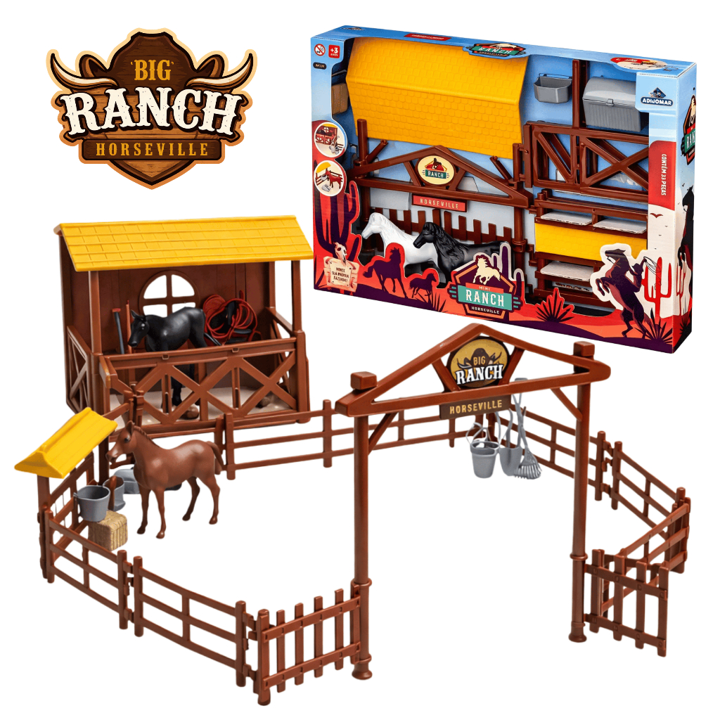 Brinquedo Fazenda Rancho Fazendinha Brinquedos De Menino Cavalo Infantil Completa Acessórios