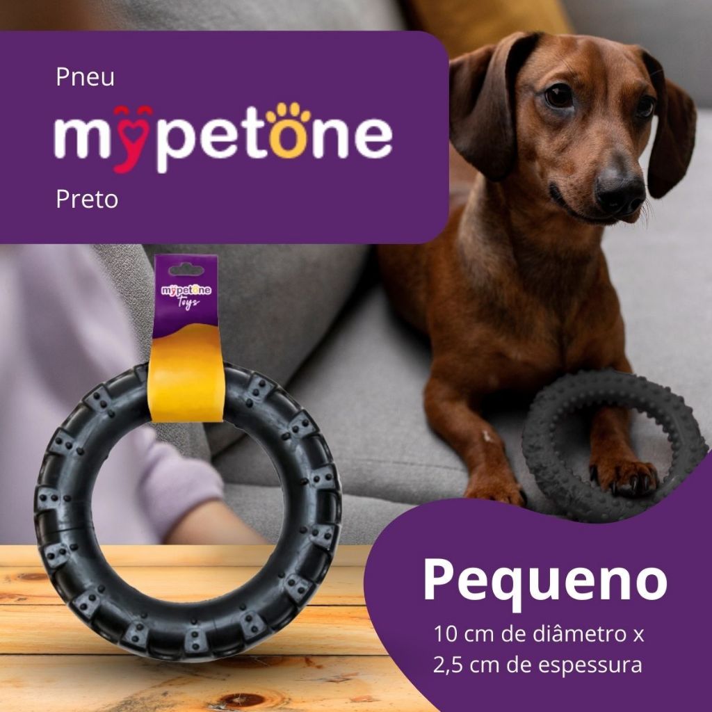 Pneu Mordedor de Borracha MyPetOne Pequeno Para Cachorro Brinquedo Resistente Pet