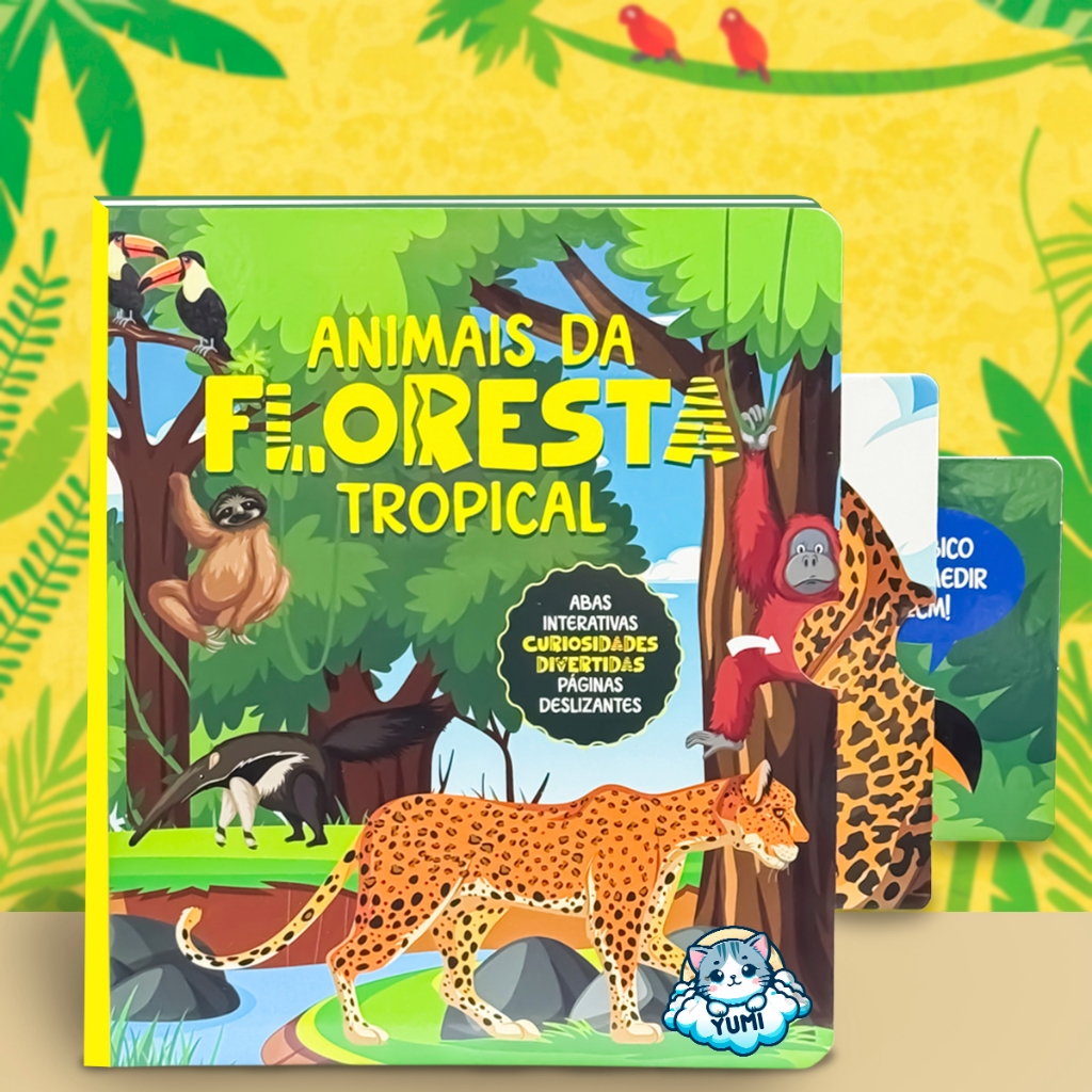 Livro Infantil Abas Animais Da Floresta Abas Interativas | Capa Dura Livro Educativo em Oferta na Shopee