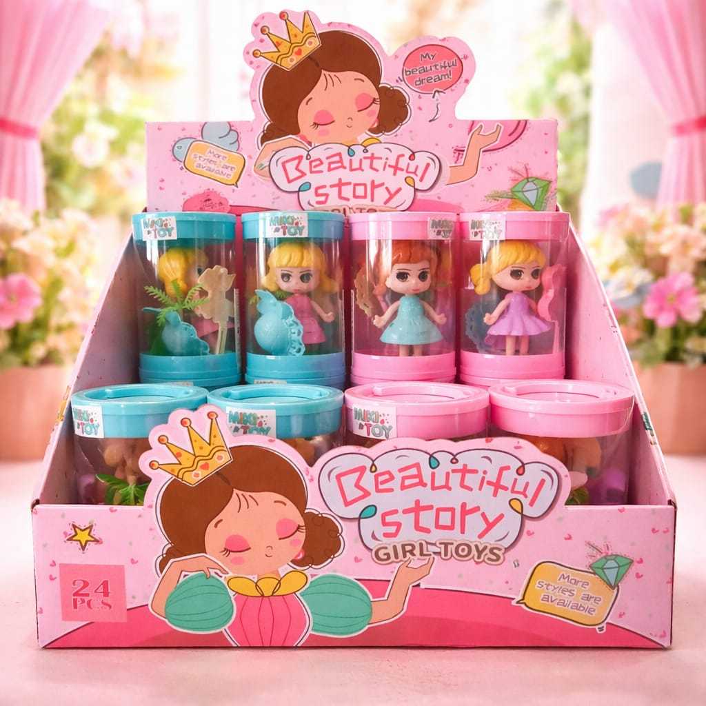 Brinquedo Meninas, Boneca no pote para Brincar de Casinha, Roupas Fofas para Bonecas, Vestindo Bonecas, mais acessorios