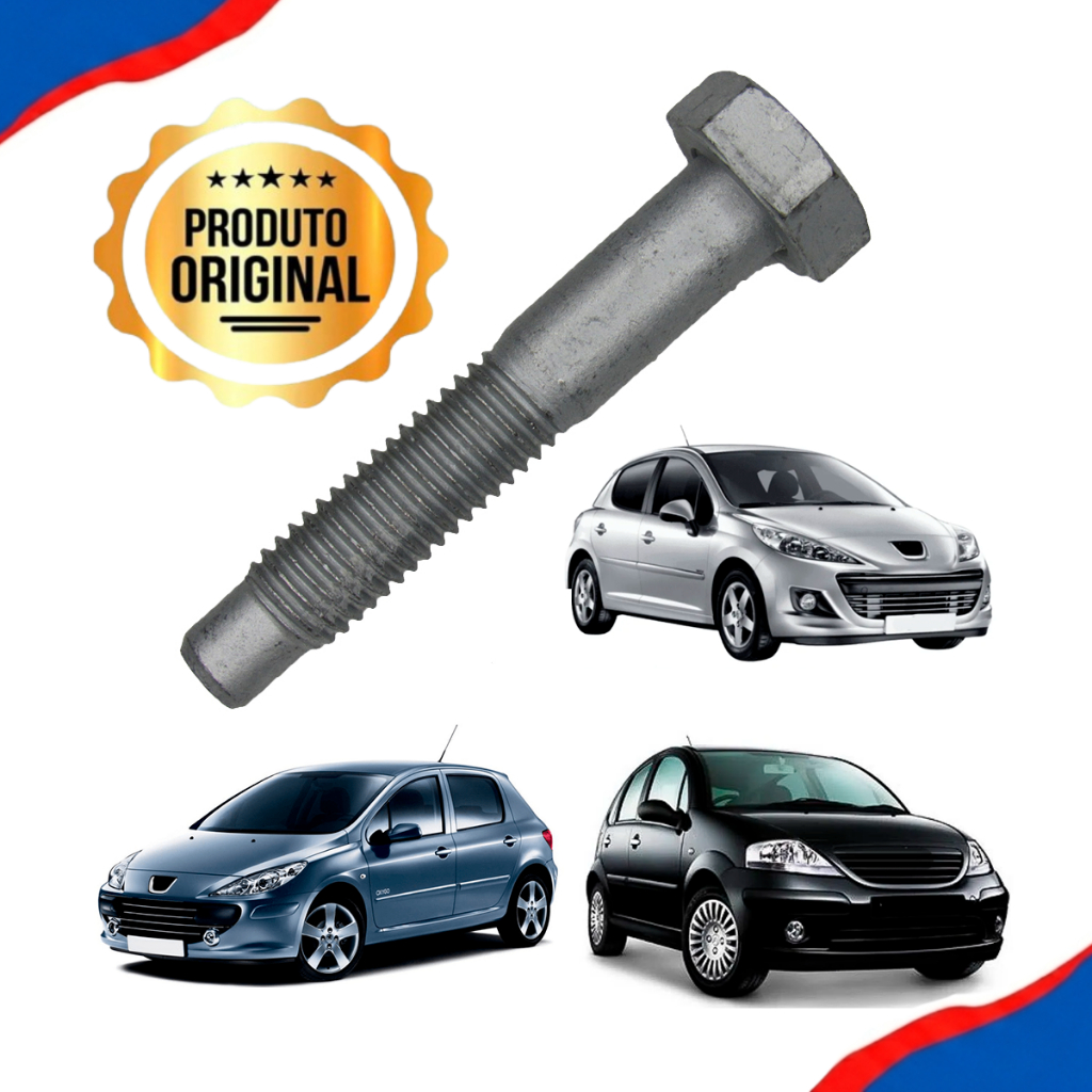 Parafuso Pivô Suspensão Peugeot 206 207 307 Citroen C3 C4 Original PSA 352243 Alta Resistência