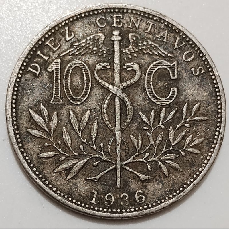 Moeda 10 centavos 1936 Bolivia 🇧🇴