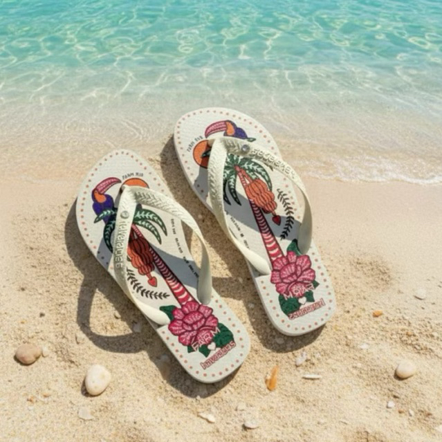 Chinelo Feminino Casual Estampado Confortável Solado Antiderrapante Moda