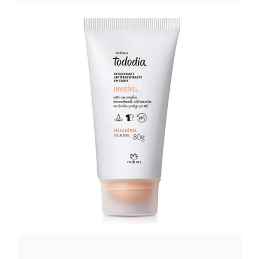 Desodorante Algodão Erva Doce Macadamia  Natura Todo Dia 80g  . Com proteção duradoura 48h.