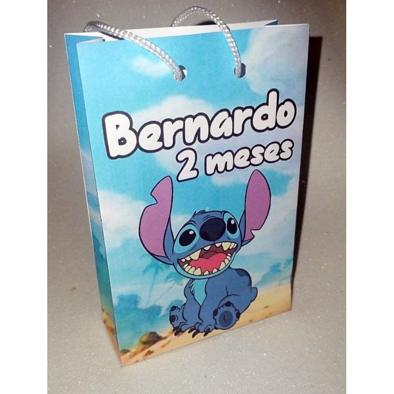 Sacolinha personalizada Stitch -  PEGUE E MONTE | Personalizados lembrancinhas mimos