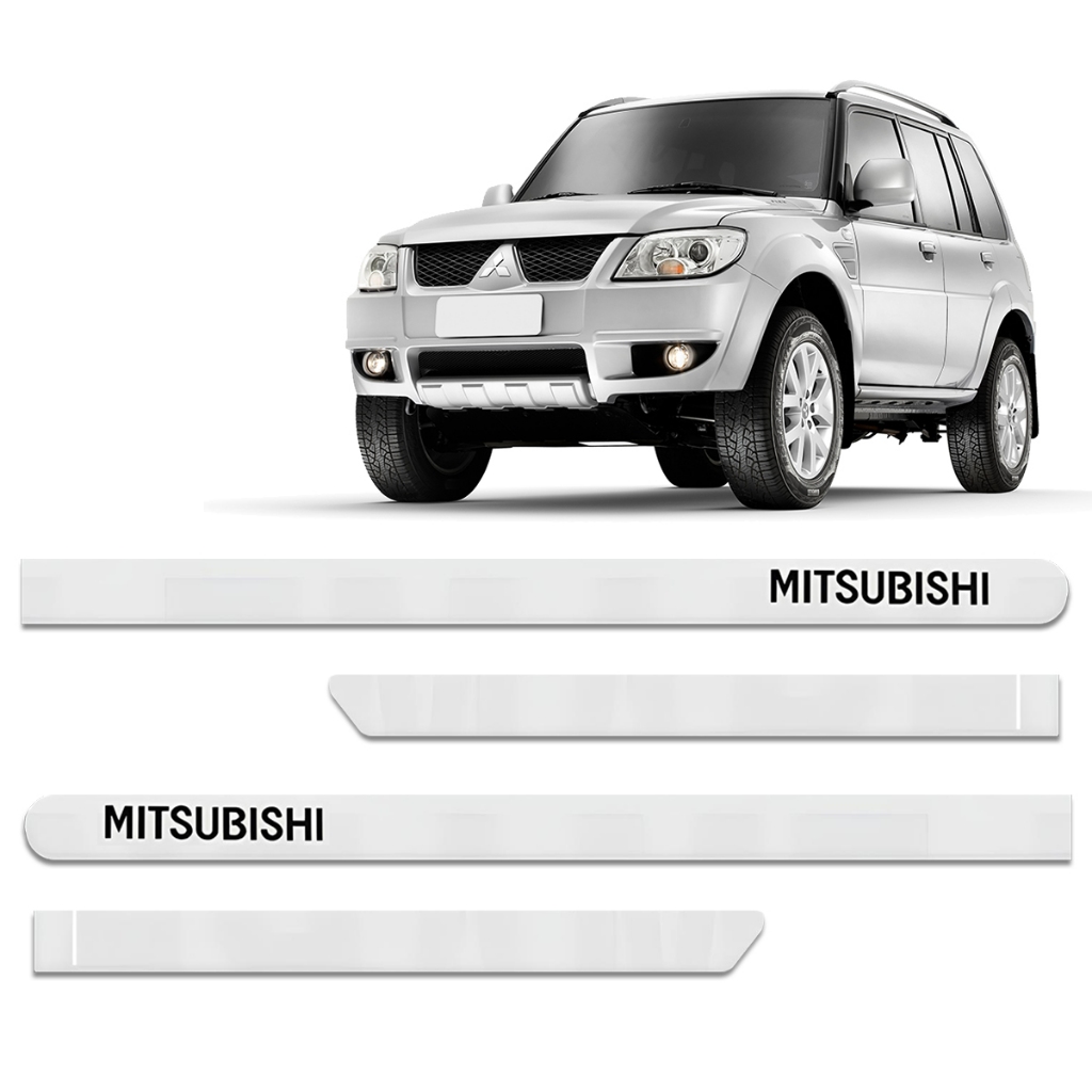 Friso Lateral Pintado Pajero Tr4 2007 a 2015 Branco Alpino Com Escrita