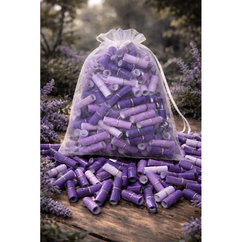 Refil Versículos Bíblicos/ENROLADINHOS/Pote de Bênçãos 200 un Cores da PALETA LAVANDA !