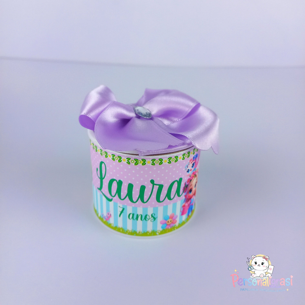 TUBOLATA JARDIM ENCANTADO PERSONALIZADA 5X6 PARA LEMBRANCINHA FESTA INFANTIL ANIVERSÁRIO