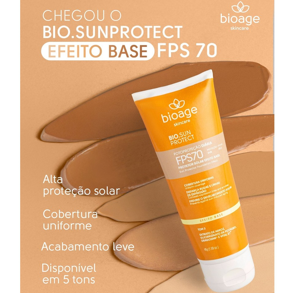 PROTETOR SOLAR BIOAGE EFEITO BASE FPS70 1109-C1 Tom:1