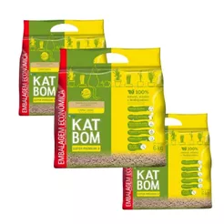 Kit 3 Granulado Sanitario Katbom Capim Limão - 6 Kg