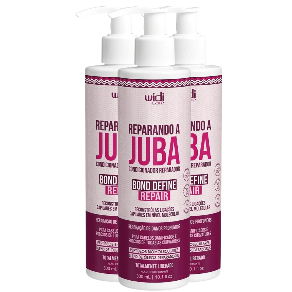Kit 3 Condicionador Reparador Juba Bond Define Repair 300ml - Widi Care
