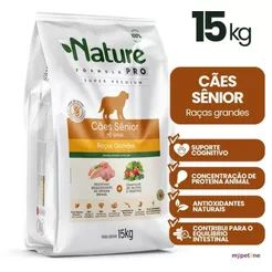Ração Nature Pro Sênior Cães Adultos Raças Grandes 15kg